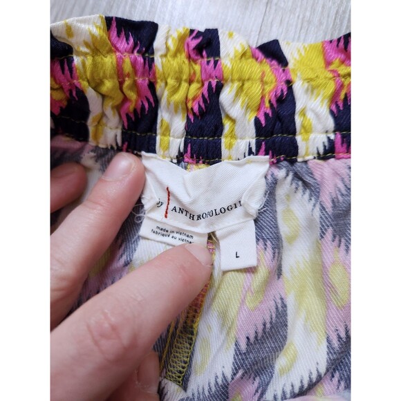 Anthropologie Easy Traveler Shorts Multicolor Elastic Waist Pockets Flowy Boho L - Picture 4 of 10